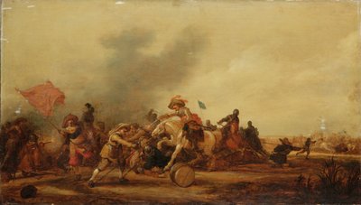 Un enfrentamiento entre caballería e infantería, 1634 de Jan Martszen de Jonge