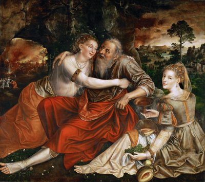 Lot y sus hijas por Jan Massys de Jan Massys