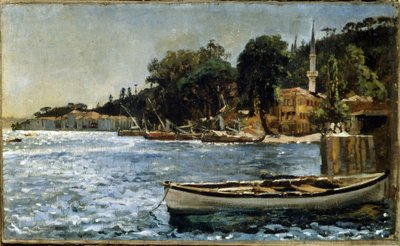 Vista de Bebek cerca de Constantinopla (hoy distrito de Estambul). Vista de Bebek cerca de Constantinopla. Pintura de Jan Alojzy Matejko (1838-1893) de Jan Matejko