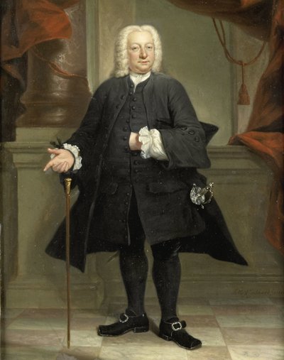 Retrato de un hombre de Jan Maurits Quinkhard (signed by artist)