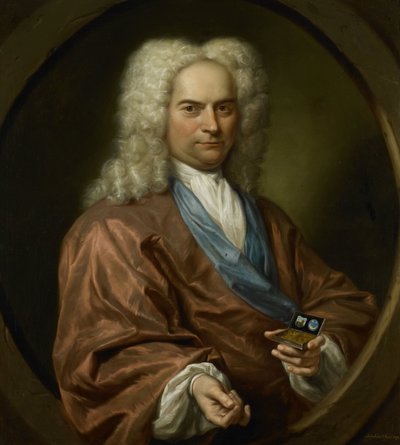 Retrato de David Leeuw (1682-1755), dibujante menonita de Jan Maurits Quinkhard