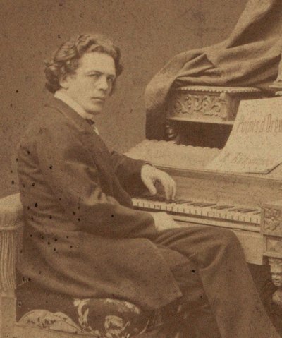 Retrato del compositor Anton Rubinstein 1829-1894, ca. 1860-1870 de Jan Mieczkowski