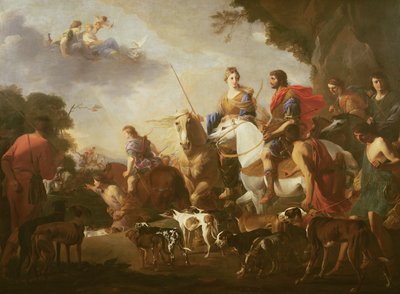 Dido y Eneas cazando de Jan Miel