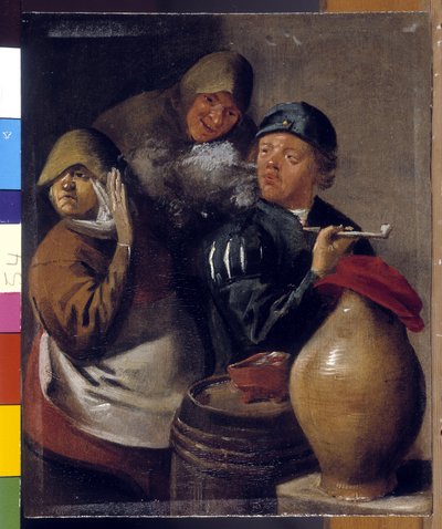 Escena de taberna, El sentido del olfato de Jan Miense Molenaer