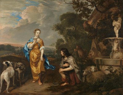 Retrato doble de una joven pareja como Granida y Daiphilo de Jan Mijtens