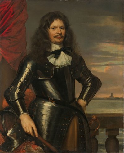 Johan van Beaumont. Coronel de la guardia holandesa y comandante de Den Briel de Jan Mijtens