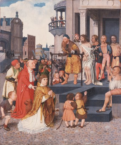 Cristo mostrado al pueblo, c.1515 (óleo sobre tabla) de Jan Mostaert
