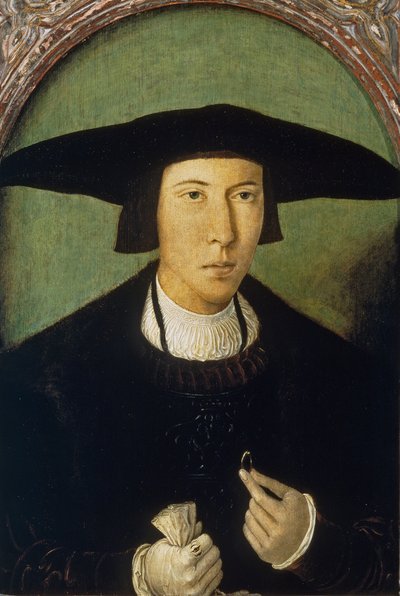 Retrato de un joven - Pintura de Jan Mostaert (1472/73-1555/56) - ca 1520 - Museo del Prado, Madrid de Jan Mostaert