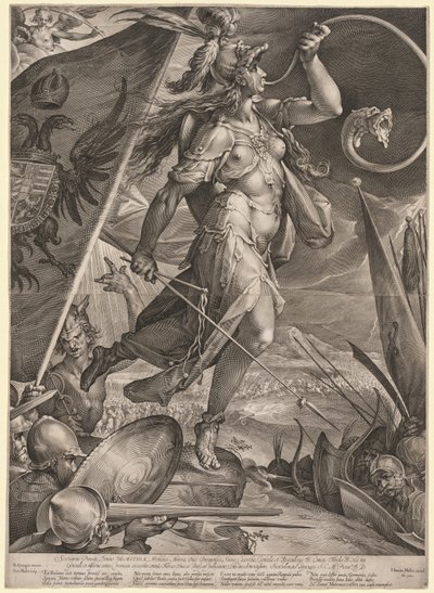 Bellona Leading the Armies of the Emperor against the Turks de Jan Muller