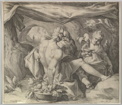 Lot y Sus Hijas, ca. 1630 de Jan Muller