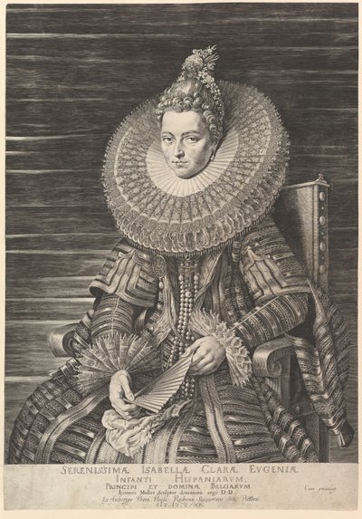 Retrato de Isabel Clara Eugenia, Gobernadora de los Países Bajos del Sur de Jan Muller