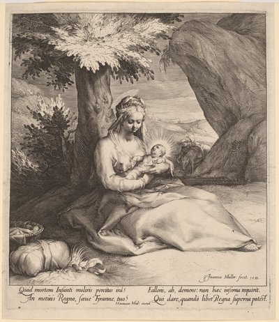 Descanso en la huida a Egipto de Jan Muller