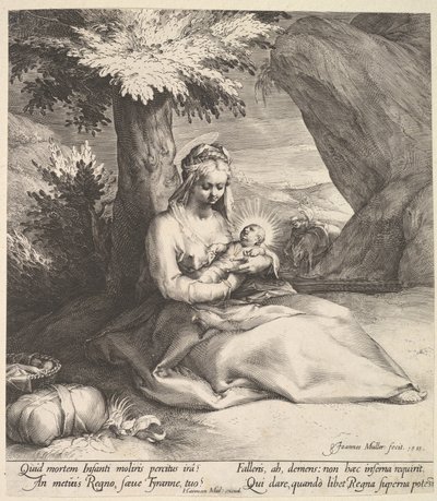 Descanso en la huida a Egipto de Jan Muller