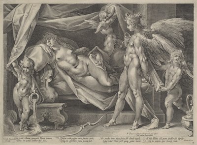 Cupido y Psique de Jan Muller, after Bartholomaeus Spranger