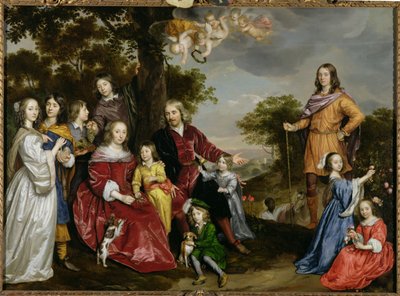 Retrato de W. van der Kerckhoven y su familia, 1652 de Jan Mytens or Mijtens