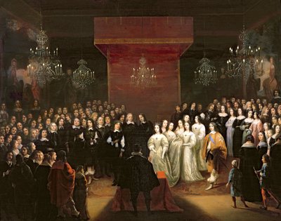 El matrimonio de Federico Guillermo (1620-88) Príncipe Elector de Brandeburgo y Luisa Enriqueta (1627-67) Princesa de Nassau, 1646 de Jan Mytens or Mijtens