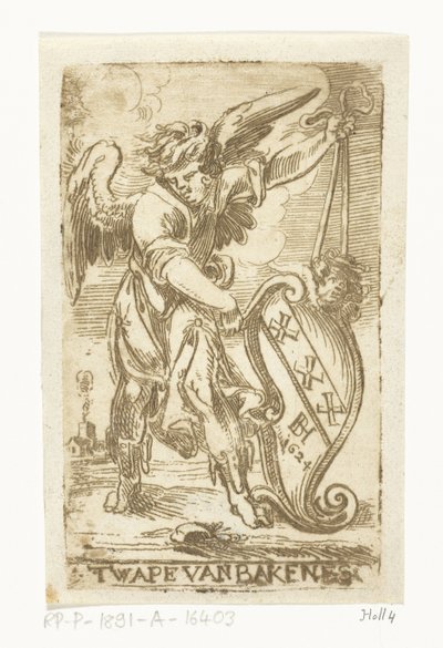 Escudo de armas de la familia Bakkenes The Wapen van Bakenes (título sobre el objeto) de Jan Philipsz. van Bouckhorst