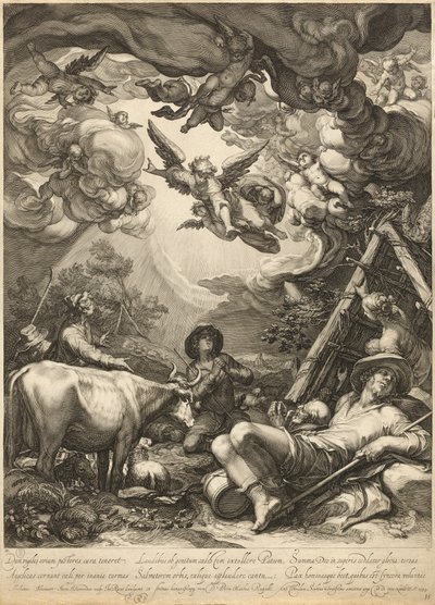 Anunciación a los pastores de Jan Pietersz Saenredam, after Abraham Bloemaert