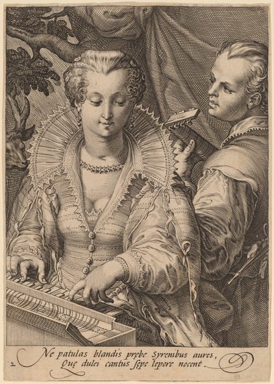 Audición de Jan Pietersz Saenredam after Hendrik Goltzius