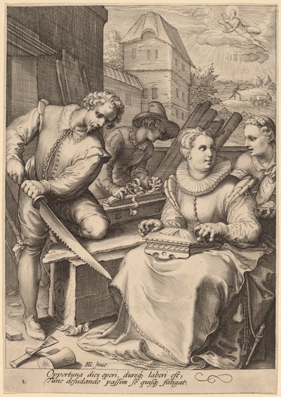 Mediodía de Jan Pietersz Saenredam, after Hendrik Goltzius