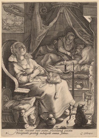Noche de Jan Pietersz Saenredam, after Hendrik Goltzius