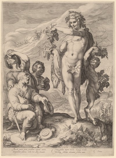 El culto de Baco de Jan Pietersz Saenredam, after Hendrik Goltzius