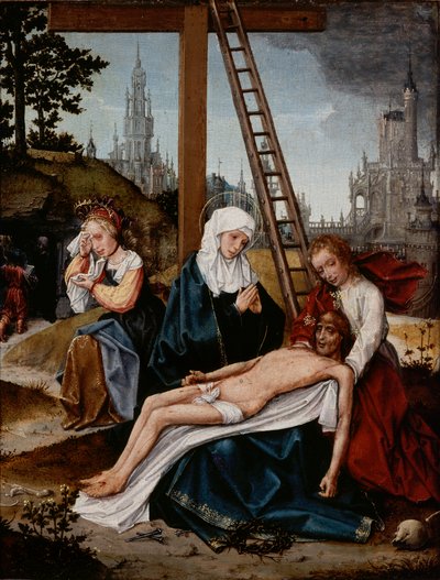 Lamentación, c.1510-15 (óleo sobre tabla) de Jan Provoost