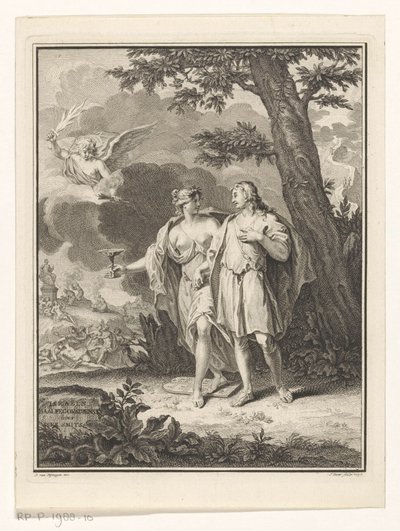 La lujuria seduce a un joven Página de título para: Dirk Smits, Israëls Baalfegorsdienst, o Lujuria castigada, 1737 de Jan Punt