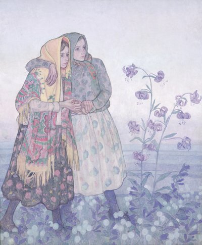 Procesión de mujeres montañesas polacas, c.1910 de Jan Rembowski