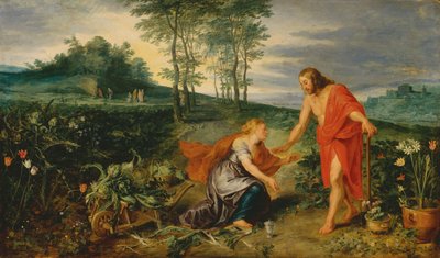 Cristo se aparece a María Magdalena en la mañana de Pascua (Noli me tangere), c.1626 (óleo sobre madera) de Jan & Rubens P.P. (1577 1640) Brueghel