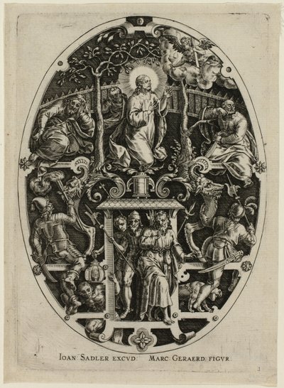 Agonía en el Huerto, de La Pasión de Cristo de Jan Sadeler I