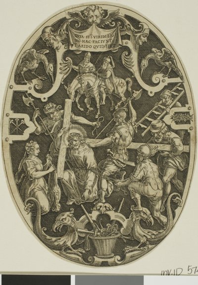 Llevando la Cruz, de la Pasión de Cristo de Jan Sadeler I
