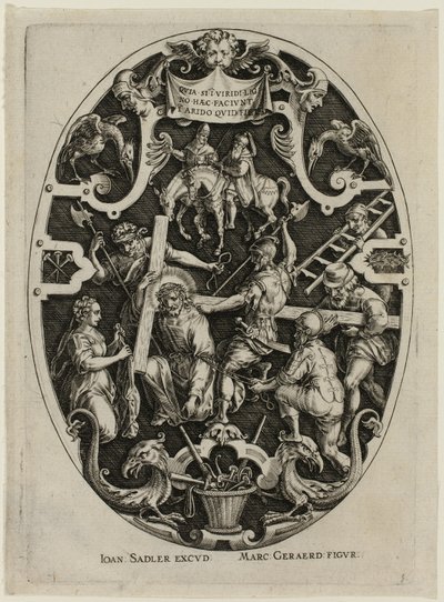 Llevando la Cruz, de la Pasión de Cristo de Jan Sadeler I