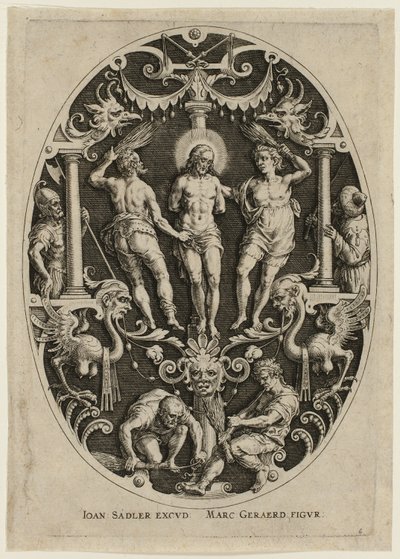 Flagelación, de la Pasión de Cristo de Jan Sadeler I