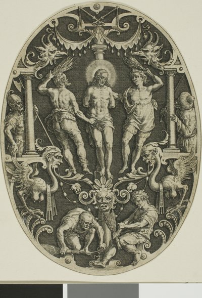 Flagelación, de la Pasión de Cristo de Jan Sadeler I