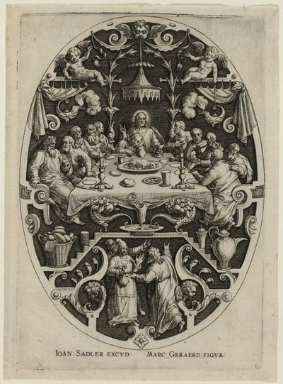Última Cena, de la Pasión de Cristo de Jan Sadeler I