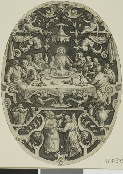 Última Cena, de la Pasión de Cristo de Jan Sadeler I