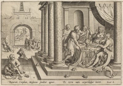 La Plaga de las Ranas de Jan Sadeler I, after Maarten van Cleef
