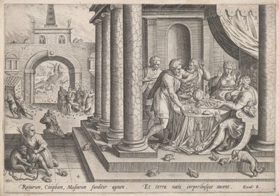 La plaga de las ranas de Jan Sadeler I, after Maarten van Cleef