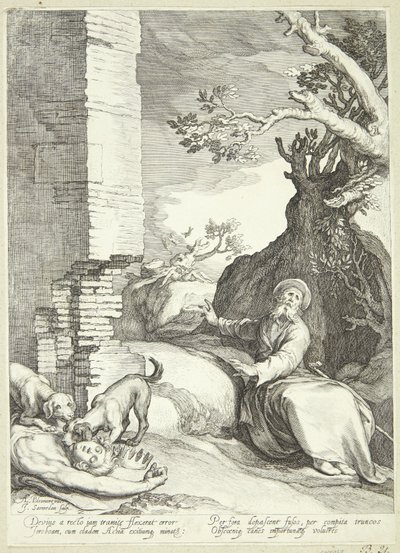 Ahija y la esposa de Jeroboam de Jan Saenredam