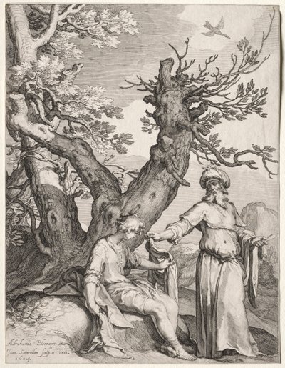 Ahías y Jeroboam, 1604 de Jan Saenredam