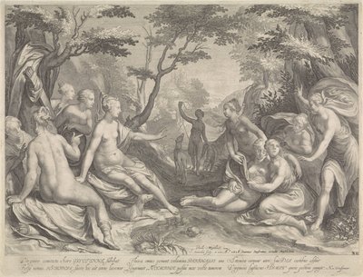 Diana descubre el embarazo de Calisto. de Jan Saenredam