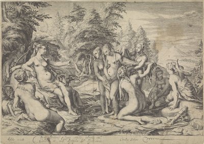 Diana descubre el embarazo de Calisto de Jan Saenredam
