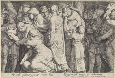 Frisón con el castigo de Niobe (lámina 7) de Jan Saenredam