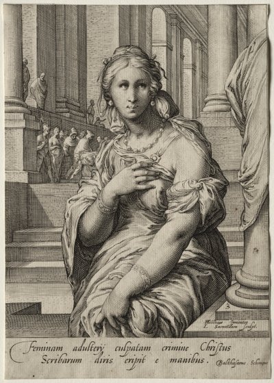 Heroines of the New Testament:  The Woman Taken in Adultery de Jan Saenredam