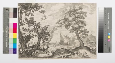 Paisaje mostrando el rapto de Ganimedes, c.1600 de Jan Saenredam