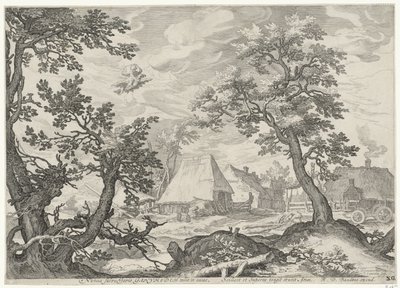 Paisaje con el secuestro de Ganímedes de Jan Saenredam