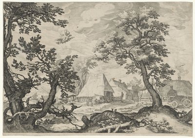 Paisaje con el secuestro de Ganímedes de Jan Saenredam