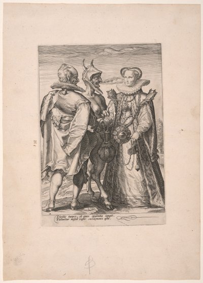 Matrimonio por riqueza, de Tres tipos de matrimonios de Jan Saenredam