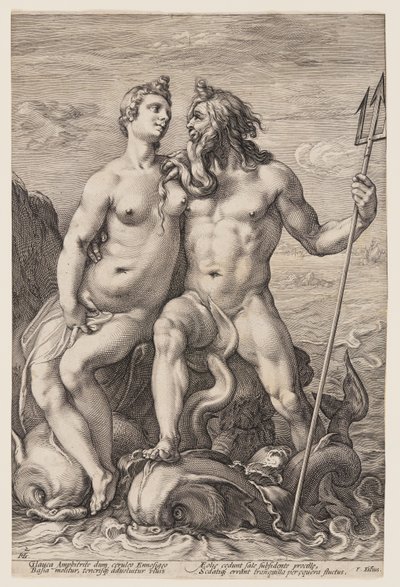 Neptuno y Anfitrite, de Tres dioses y diosas emparejados de Jan Saenredam